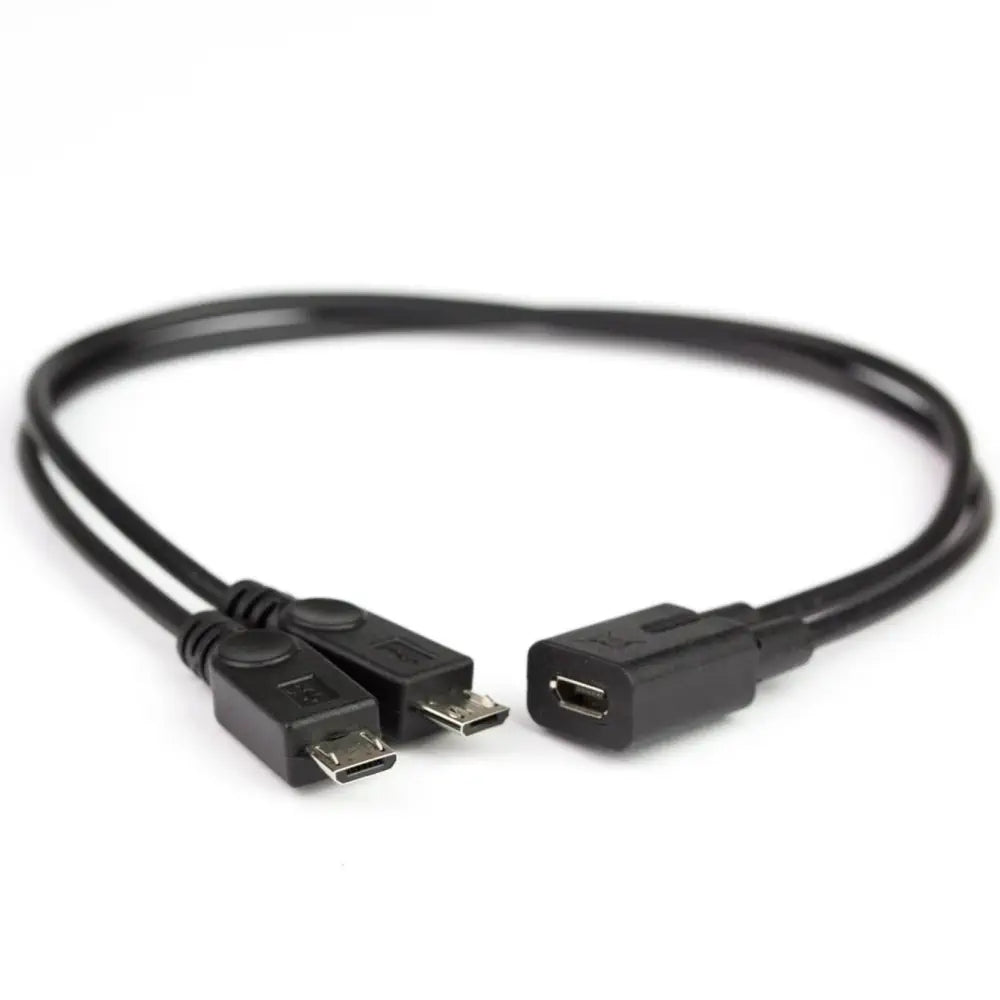 デュアル microB USB 電源ケーブル