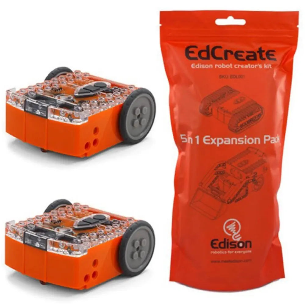 EdSTEM Home Pack、 Edisonロボット 2台 と EdCreateキット