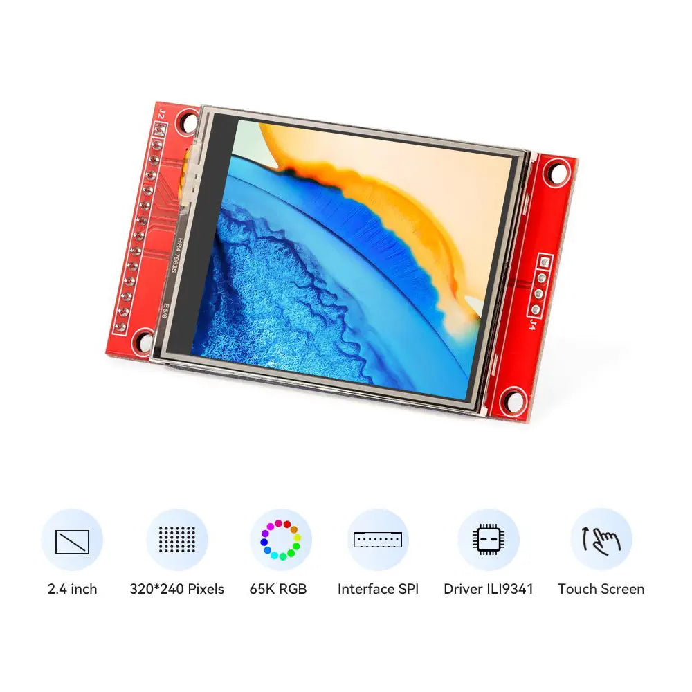 Elecrow 2.4インチ 320x240 SPIシリアルTFT LCDモジュールディスプレイ (ドライバIC ili9341搭載、タッチ機能付き)