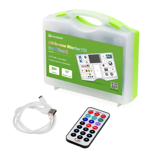Elecrow オールインワン スターターキット (Pico 2 RP2350 用、共通ボード設計、17 個のセンサー、21 のレッスン付き)