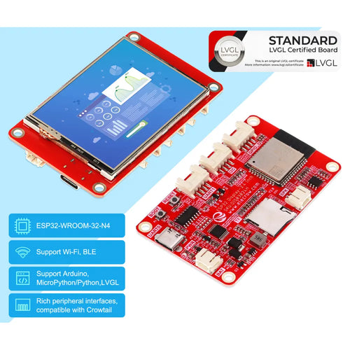 Elecrow CrowPanel 2.4 inch ESP32 HMI 320 x 240 SPI TFT LCDタッチスクリーン ケース付き