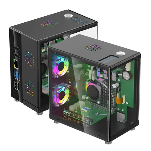Elecrow ミニPCケース (Jetson Orin Nano用、1.3インチOLEDディスプレイ搭載)