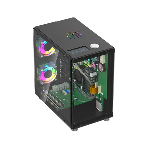 Elecrow ミニPCケース (Jetson Orin Nano用、1.3インチOLEDディスプレイ搭載)