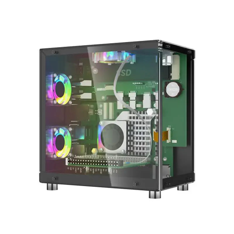 Elecrow ミニPCケース (1.3インチOLEDディスプレイ搭載、Raspberry Pi 5用)