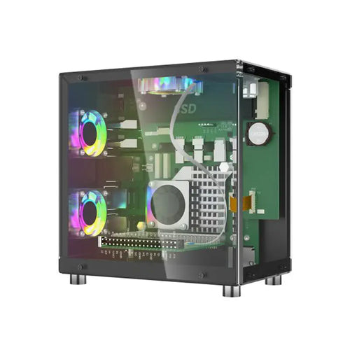 Elecrow ミニPCケース (1.3インチOLEDディスプレイ搭載、Raspberry Pi 5用)