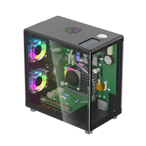 Elecrow ミニPCケース (1.3インチOLEDディスプレイ搭載、Raspberry Pi 5用)