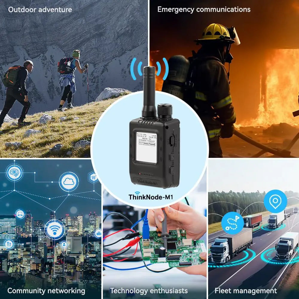 Elecrow ThinkNode M1 LoRa Meshtasticトランシーバ (1.54 Inch EPDスクリーン GPS機能 nRF52840搭載 ケース付き 868MHz)