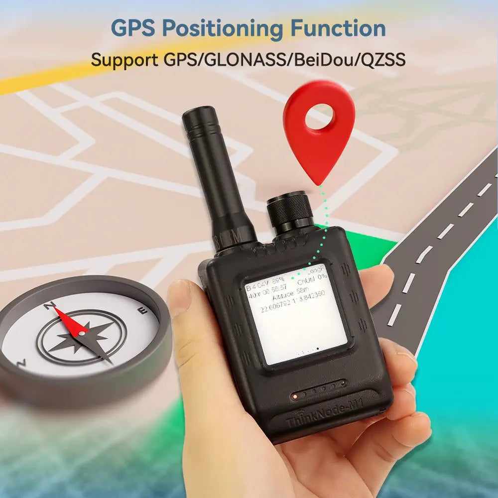 Elecrow ThinkNode M1 LoRa Meshtasticトランシーバ (1.54 inch EPDディスプレイ、GPS機能、nRF52840、ケース付き、915MHz)