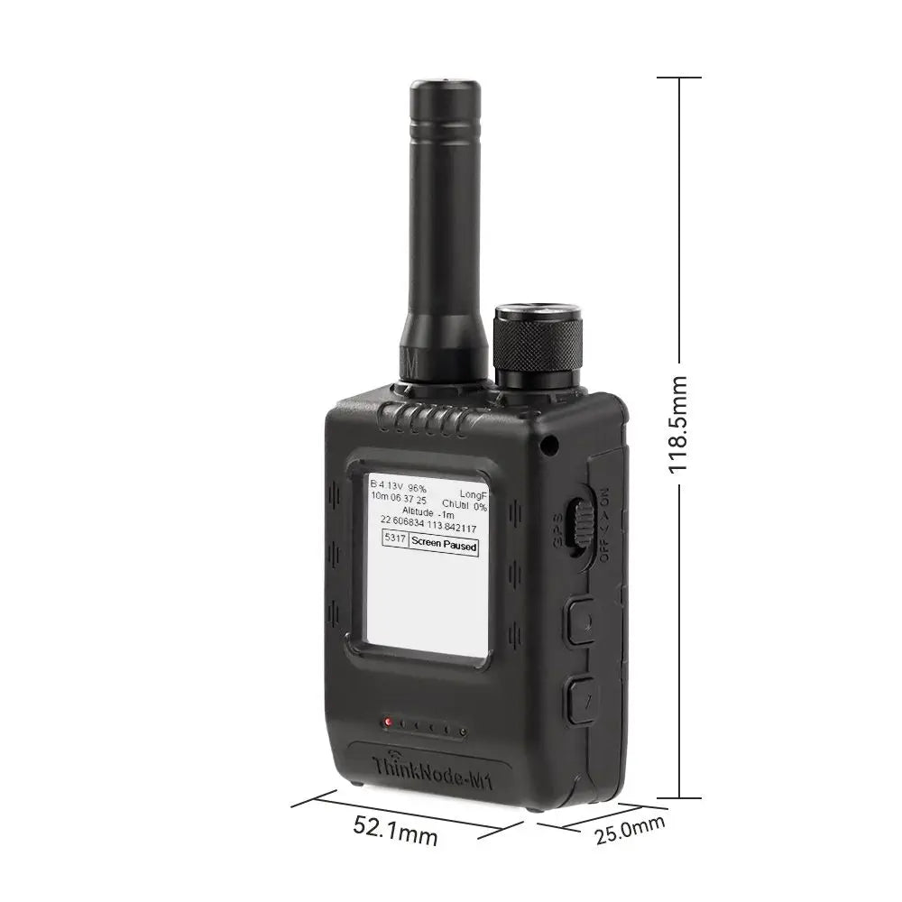 Elecrow ThinkNode M1 LoRa Meshtasticトランシーバ (1.54 inch EPDディスプレイ、GPS機能、nRF52840、ケース付き、915MHz)