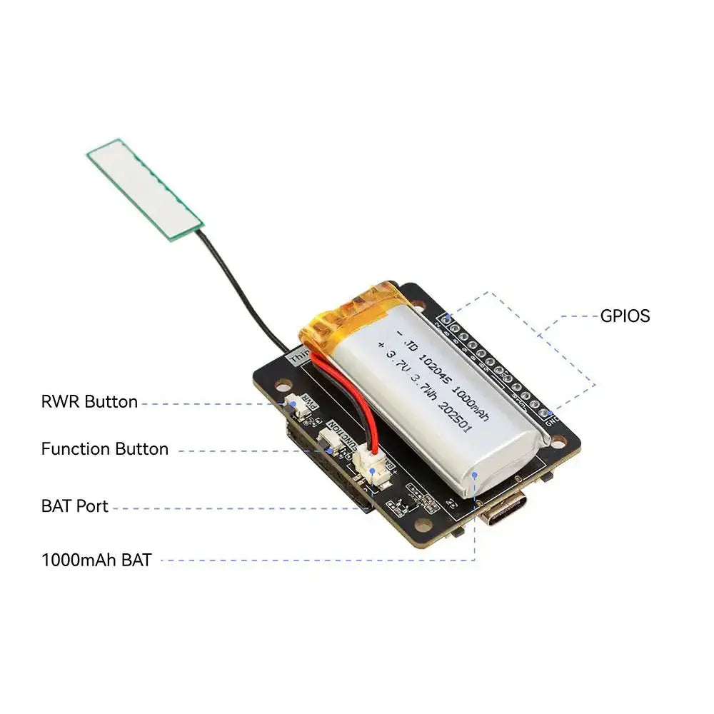 Elecrow ThinkNode M2 LoRa Meshtastic Signalトランシーバ (ESP32-S3搭載、1.3インチ OLEDディスプレイ、ケースなし)