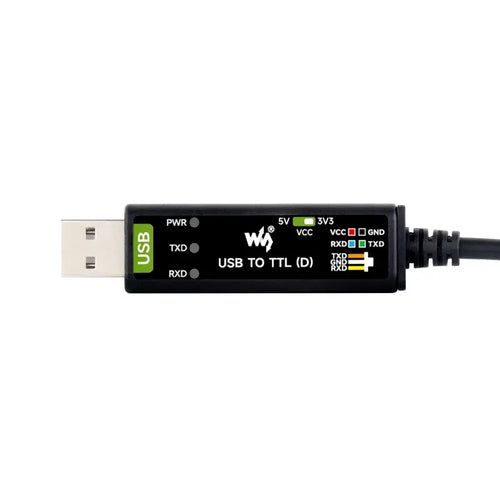 Waveshare Chip 産業用 USB～TTL シリアルケーブル (Raspberry Pi 5 デバッグ用)