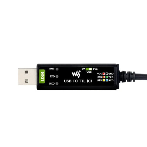 Waveshare 産業用 USB C～TTL (C) シリアルケーブル FT232RNL