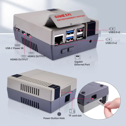 Game5 Pi ケース エンクロージャシェル (Armor Lite V5 クーラー付き、Raspberry Pi 5用)