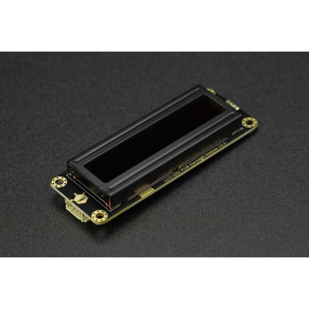 Gravity: I2C 16x2 Arduino LCD、RGB フォント ディスプレイ付き (ブラック) V2.0 - RobotShop
