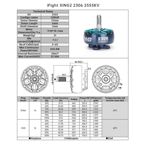 iFlight XING2 2306 FPV モータ Unibell 2555KV