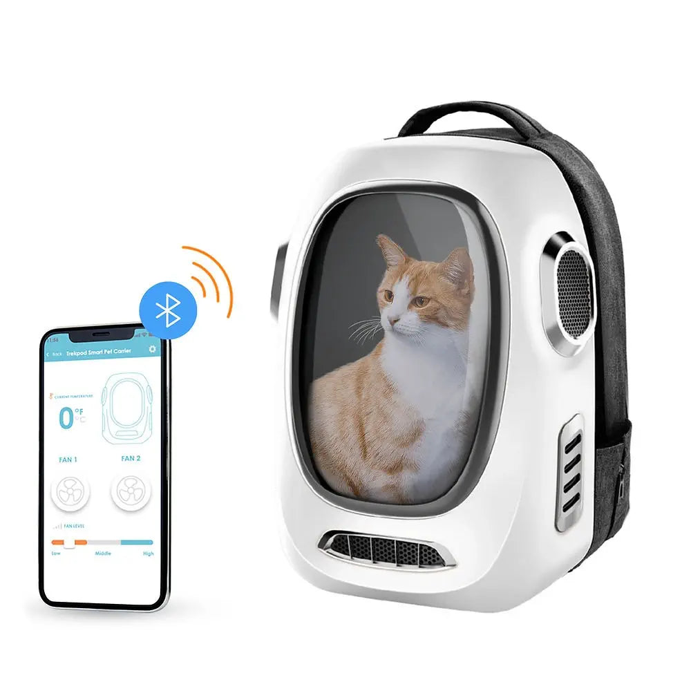 Instachew Trekpod スマートペットキャリア - 白色 (アプリ対応)