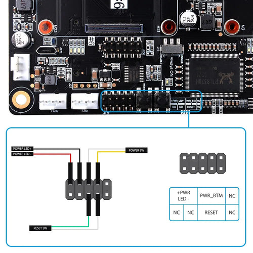 Deskpi Super6c Raspberry Pi CM4 Cluster Mini-ITX ボード用 ITX ケースキット