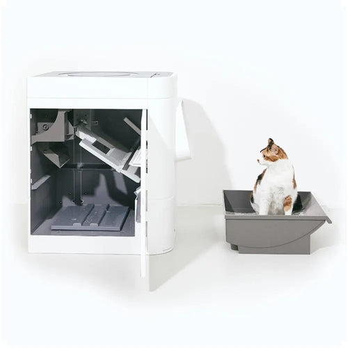 LavvieBot 自動猫トイレ ホワイト LavvieBot S 自動洗浄猫用トイレボックス - RobotShop