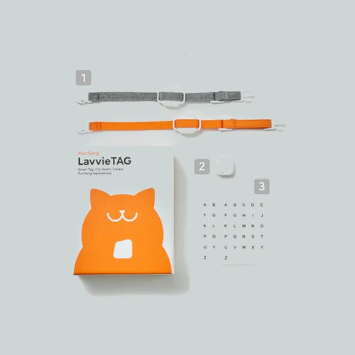 LavvieTAG 猫用スマートヘルストラッカ (LavvieBot S 互換セット)