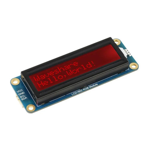 Waveshare LCD1602 RGB モジュール、16x2文字、RGBバックライト、3.3V/5V、I2C バス