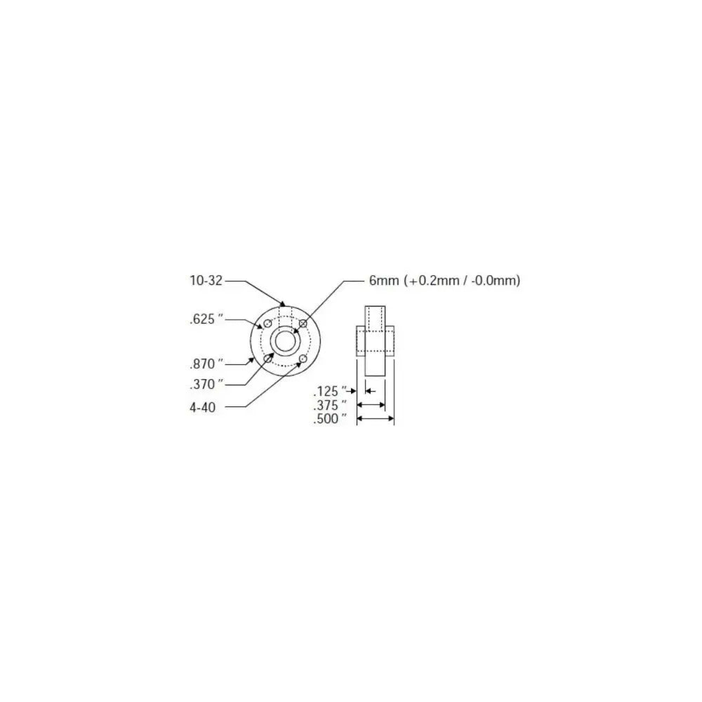Lynxmotion HUB-02 ユニバーサルハブ - 6mm (2個入り)