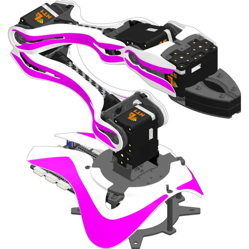 Lynxmotion SES-V2 ロボットアーム (4 DoF) ステッカーキット (ピンク)