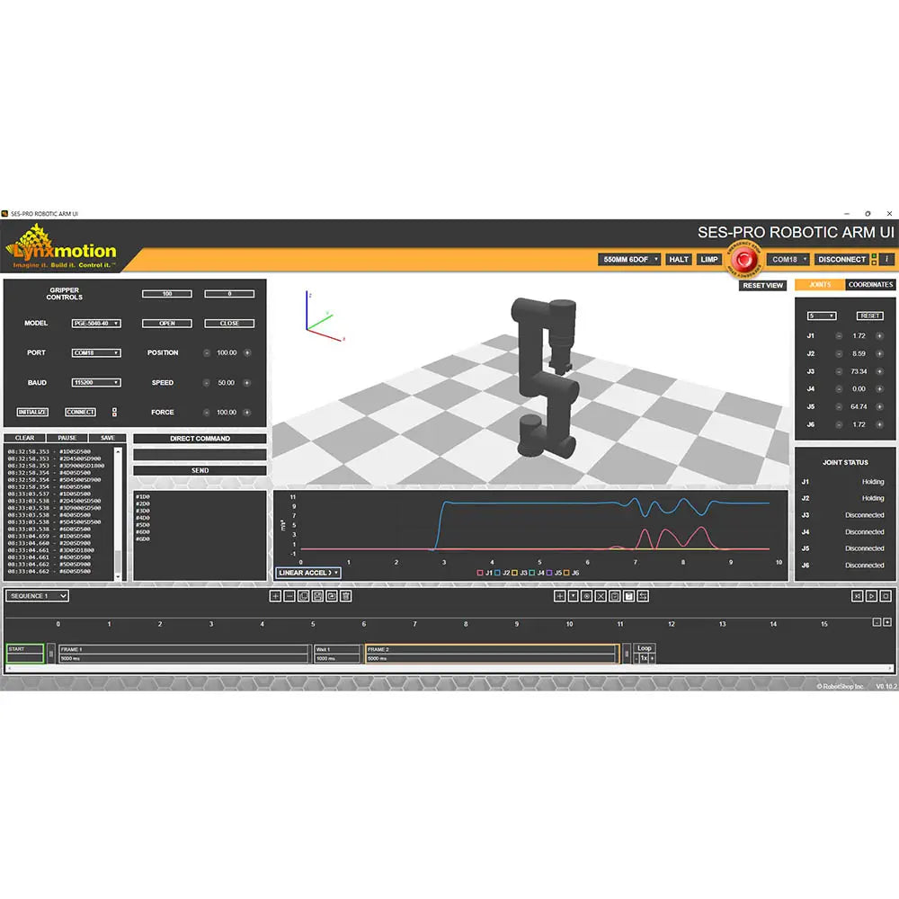 Lynxmotion SES-PRO ロボティックアーム UI - Free to Download