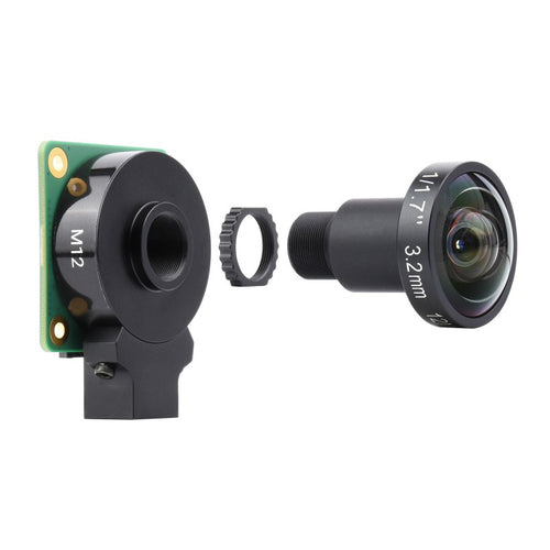 M12 高解像度レンズ 12MP FOV160° 焦点距離 3.2mm Raspberry Pi HQカメラ用