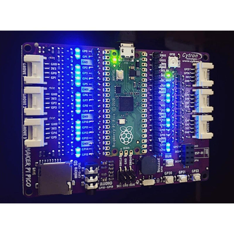 Maker Pi Pico: 初心者向け  Raspberry Pi Pico 簡素化ボード