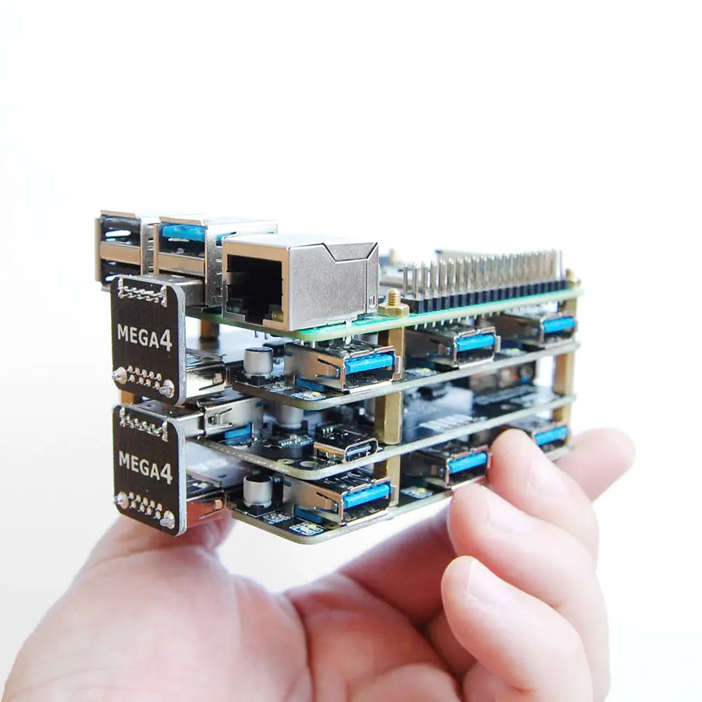 MEGA4 4ポート USB 3.1 PPPSハブ Raspberry Pi 4B用 - RobotShop