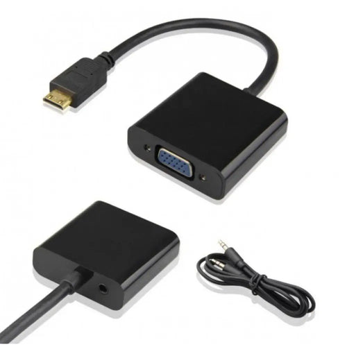 Mini HDMI  - VGA オーディオアダプタ付き