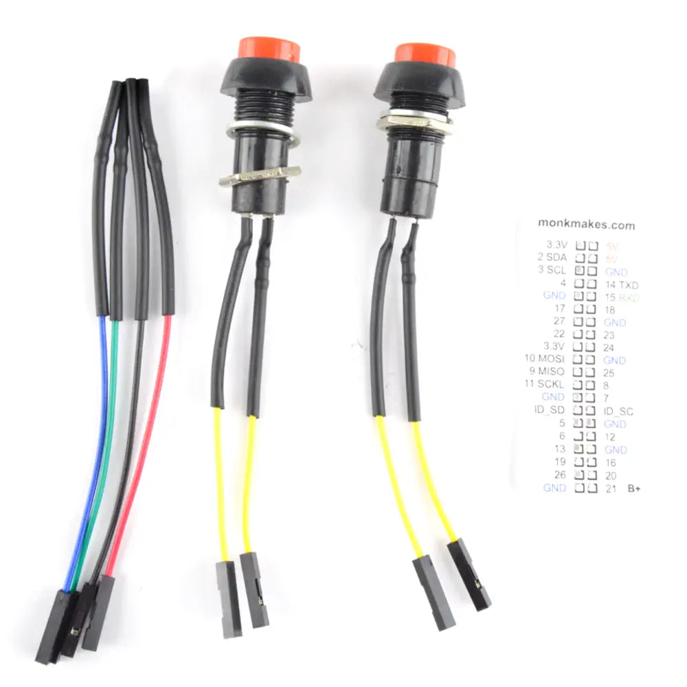 ラズベリーパイ用Monk Makesスクイッドコンボパック（LED&スイッチ）