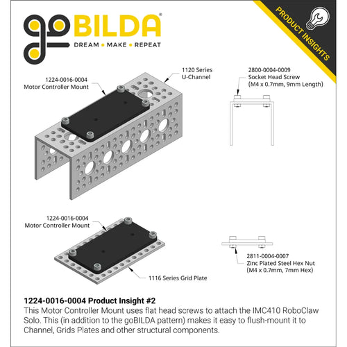 Basic Micro RoboClaw 1x60A 用 モータコントローラマウント