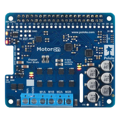 Motoron M2h18v18 RPi用 デュアルハイパワーモータコントローラ (コネクタはんだ付け済)