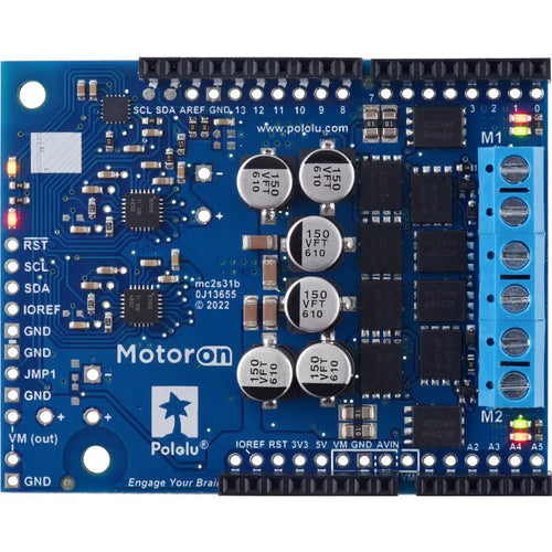 Motoron M2S18v20 デュアル高出力モータコントローラシールド Arduino用 (コネクタ付き)