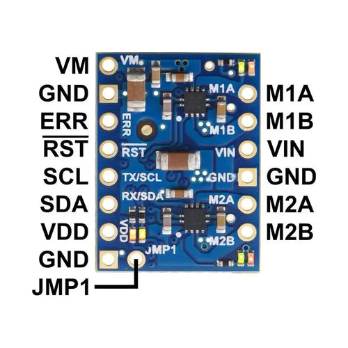 Motoron M2T550 デュアル I2Cモータコントローラ (ヘッダピンはんだ付け済み)