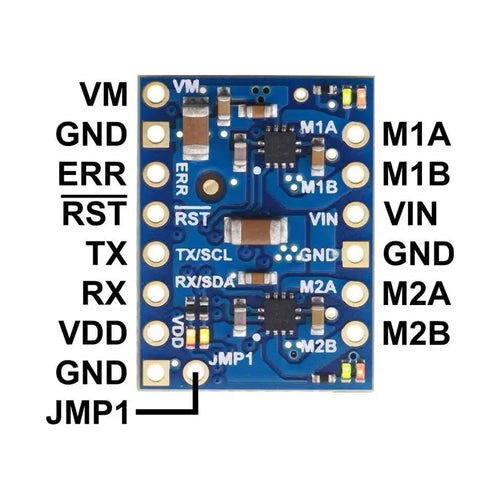 Motoron M2U550 デュアルシリアルモータコントローラ (ヘッダピンはんだ付け済み)