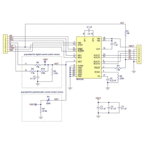 MP6500ステッパモータドライバキャリア（デジタル電流制御）