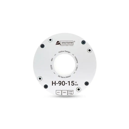 MyActuator RMD-H-90-15-400-C BLDCアクチュエータ (中空ダイレクトドライブ、CAN、3.75Nm)