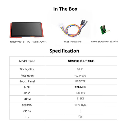 Nextion 10.1 inch インテリジェントシリーズ HMIタッチディスプレイ (NX1060P101-R)