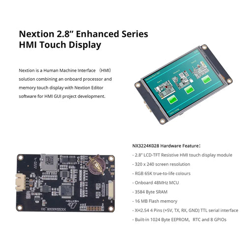 Nextion 2.8 inch エンハンスシリーズ HMIタッチディスプレイ (NX3224K028)