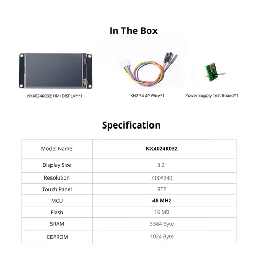 Nextion 3.2 inch エンハンスシリーズ HMIタッチディスプレイ (NX4024K032)