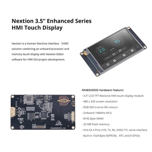 Nextion 3.5 inch エンハンスシリーズ HMIタッチディスプレイ (NX4832K035)