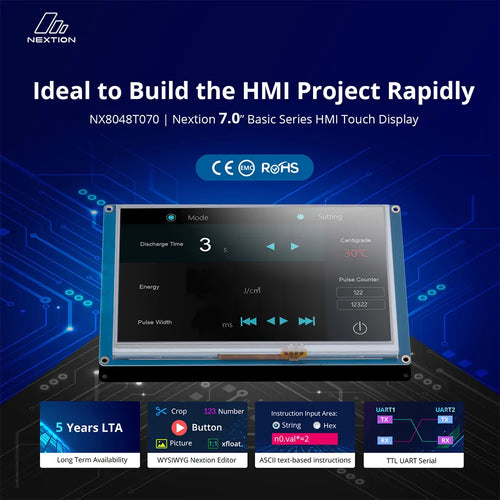 Nextion 7.0インチ ベーシックシリーズ HMIタッチディスプレイ (NX8048T070)