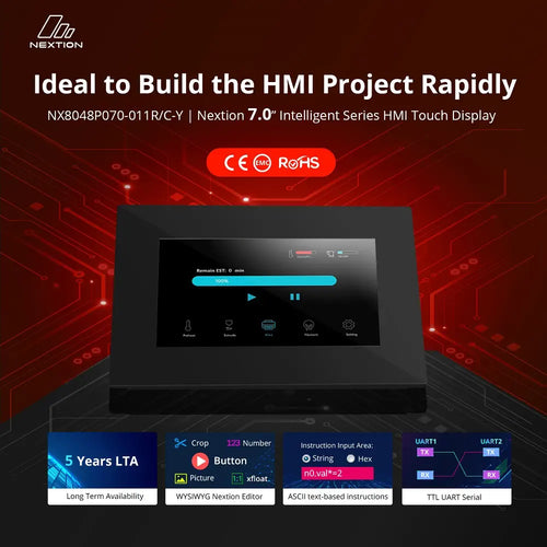Nextion 7.0 inch インテリジェントシリーズ HMIタッチディスプレイ (筐体付き) (NX8048P070-011R-Y)