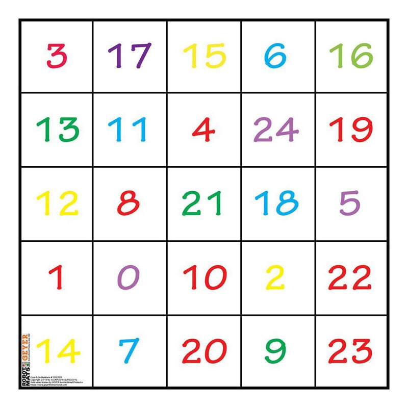 Numbers Code＆Go ロボティクスチャレンジマット（63.5 × 63.5cm）