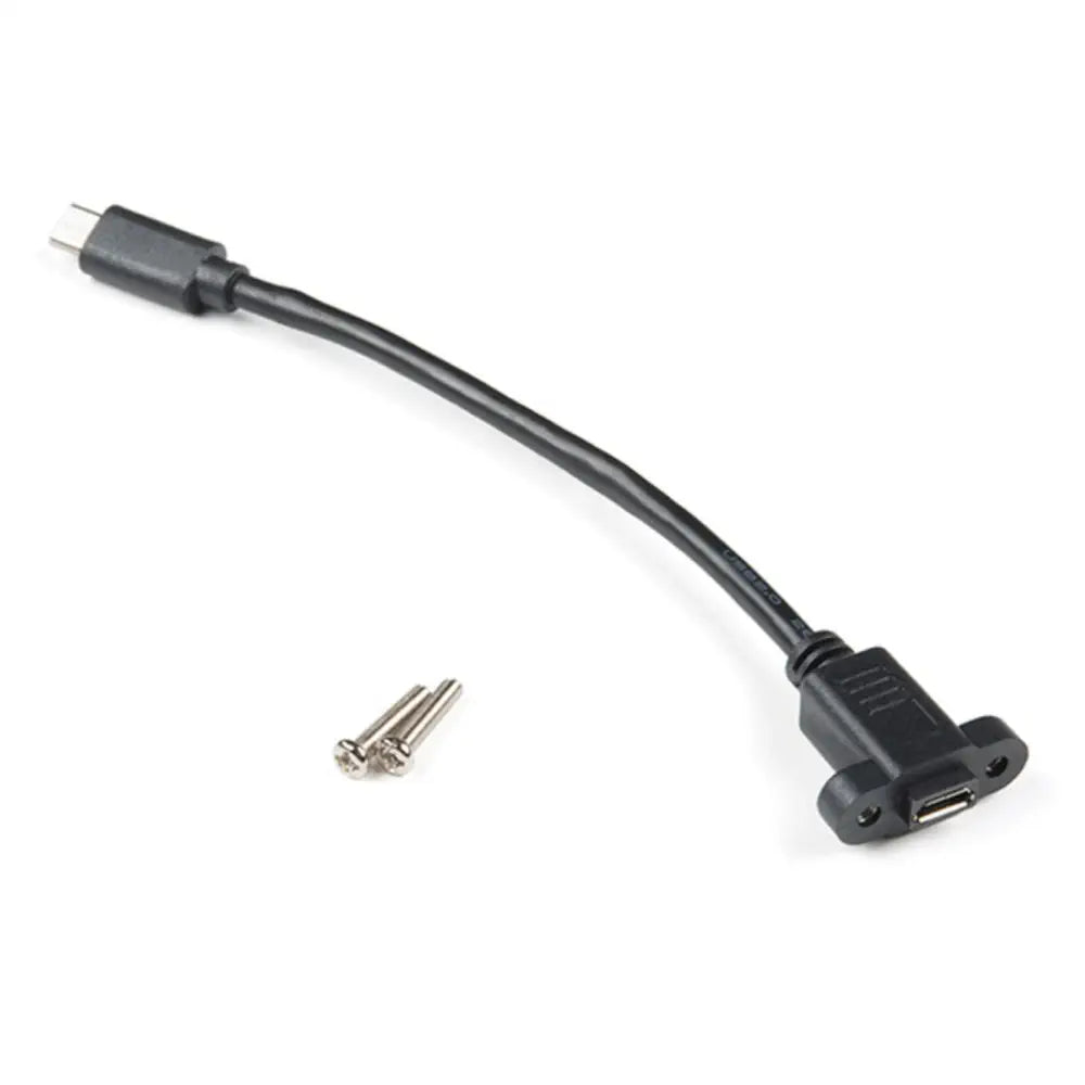 パネルマウント USB Micro-B 延長ケーブル（6 Inches）