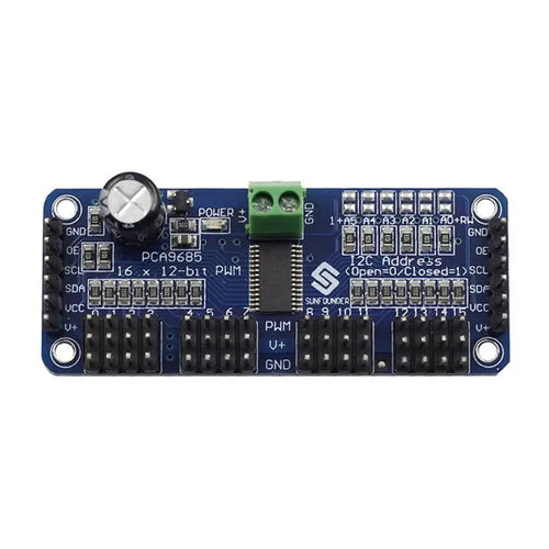 PCA 9685 16チャンネル 12ビット PWM サーボドライバ