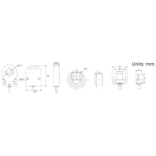 Phidgets ロータリーエンコーダー - 5mm モーターシャフト用 1000CPR