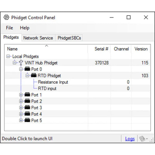 Phidgets RTD インターフェース